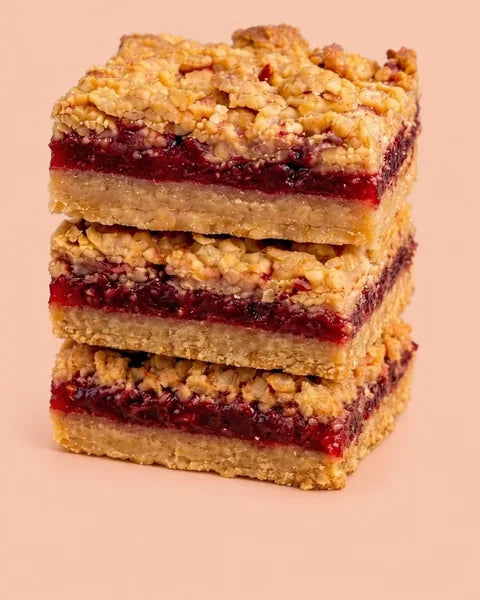 Peanut butter raspberry bars